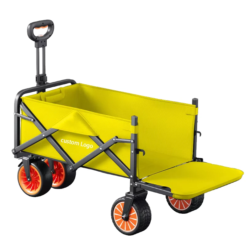 OEM Customizable Folding Electric Wagon Tools Hand Luggage Cart Trolleys Outdoor Fishing Waterproof Shopping Storage