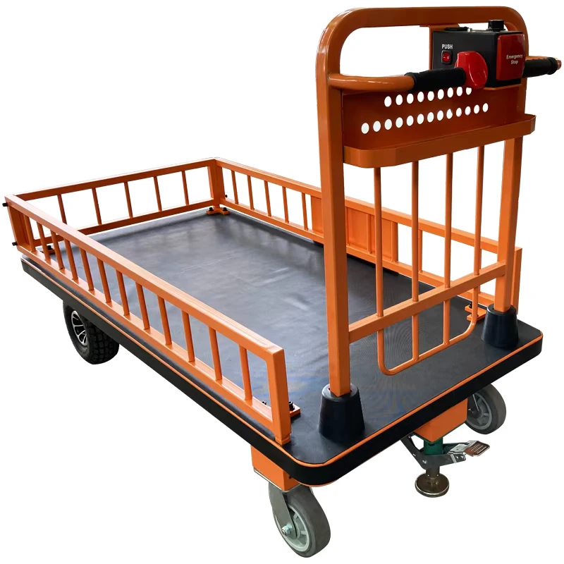 OEM Customizable Four Wheel Move Electric Trolley Warehouse Electric Cart