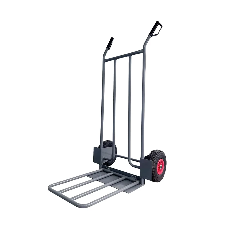 OEM Customizable Heavy Duty Stainless Steel Two Wheel Hand Truck with Pneumatic Tyres 250kg Load Capacity Industrial Tools Use