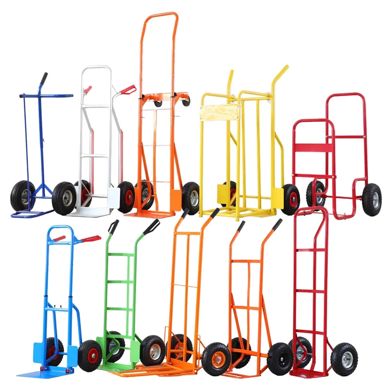 OEM Customizable Heavy Duty Steel Platform Hand Truck Dolly Trolley 80kg Load Capacity 7×1.5 Inch Solid Wheels 1 Year Warranty