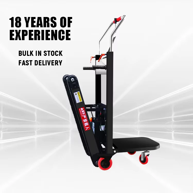 OEM Electric 300kg 400kg Stair Climbing Machine Foldable Steel Platform Crawler Type Lift Trolley Handing Transport Tool