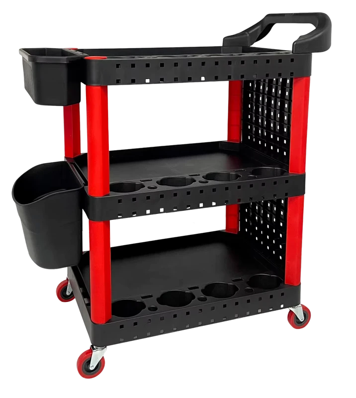 OEM Factory Multi Function PP Detailing Car Repair Storage Cart for Car Cleaning Tools Car Washing Shop Tool Trolley