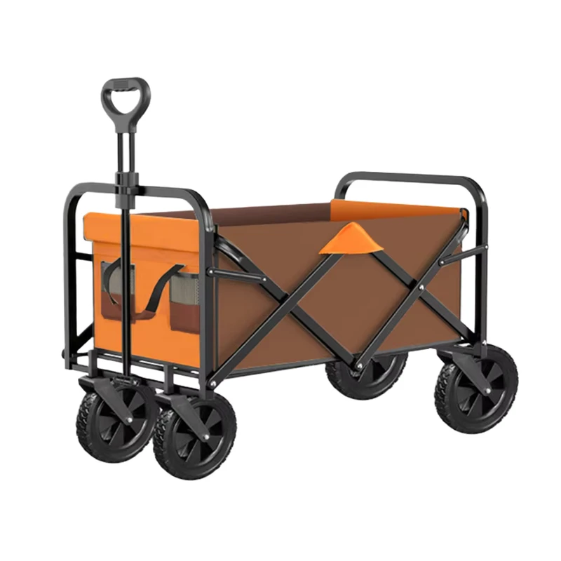 OEM Folding Heavy Duty Four Wheel Waterproof Transport Tool Carts Hand Buggy Shopping Outdoor Camping Cart
