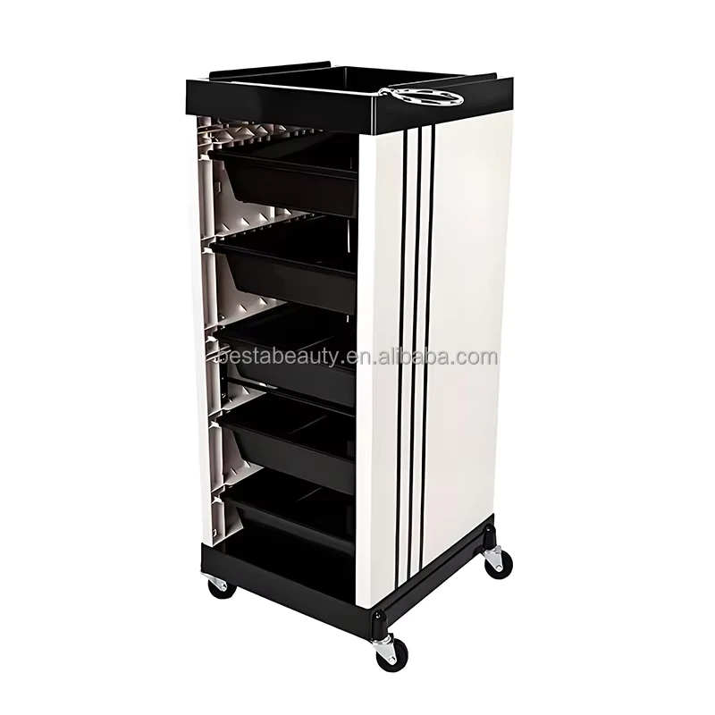 OEM Hair salon used professional salon trolley with five trays new design new material