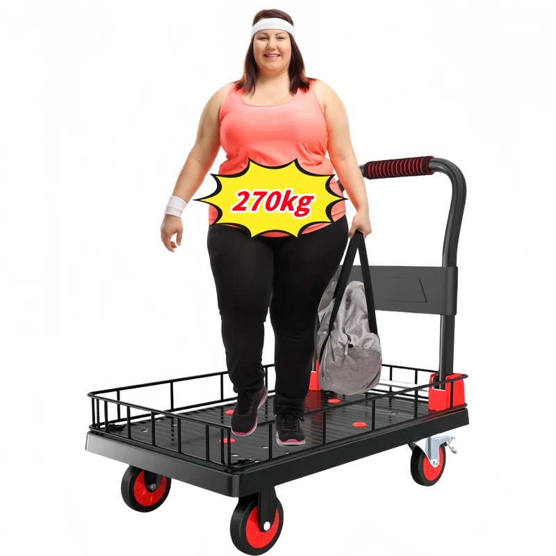 OEM Heavy Duty Capacity Steel Aluminum Hand Trolley Truck Alloy 2 In 1 Folding Convertible Platform Transport Trolley Cart