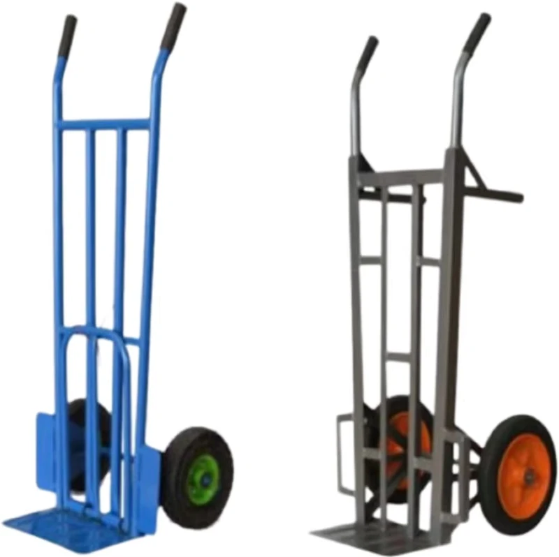 OEM Heavy Duty Collapsible Trolley Portable Platform Luggage Cart Wheels 2 Elastic Ropes Foldable Hand Truck Anti Slip Cart Cart
