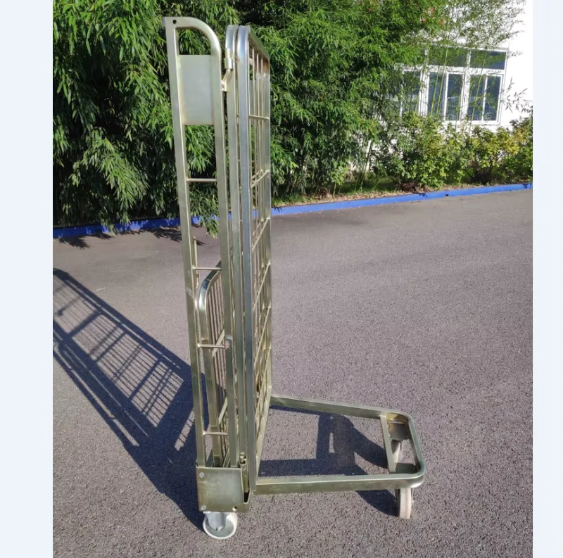 OEM Heavy Duty Durable Collapsible Supermarket Trolley Foldable Wire Roll Cage Container Steel ODM Pallet Rack XHC-30A