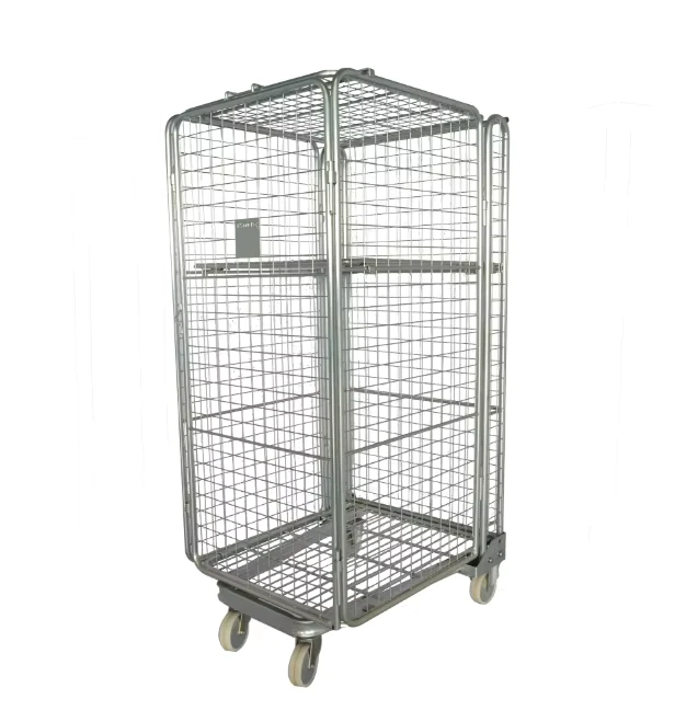 OEM Multi Purpose Fence Car Guardrail Folding Trailer Grid Logistics Supermarket Stall Flat Car Trolley Platform Four Wheel
