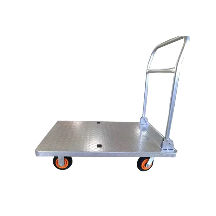OEM Portable Moving Platform Hand Truck Foldable Steel Aluminium Transport Cart Four Wheels for Shopping Storage Plastic
