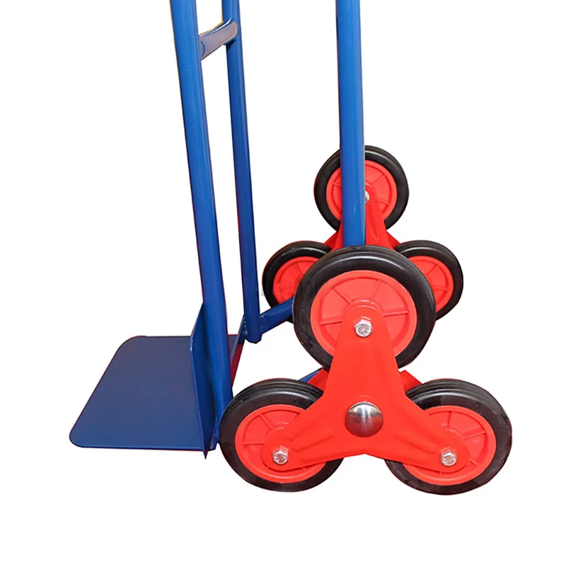 OEM Six Wheels Foldable Customized Industrial Metal Goods Hand Trolley