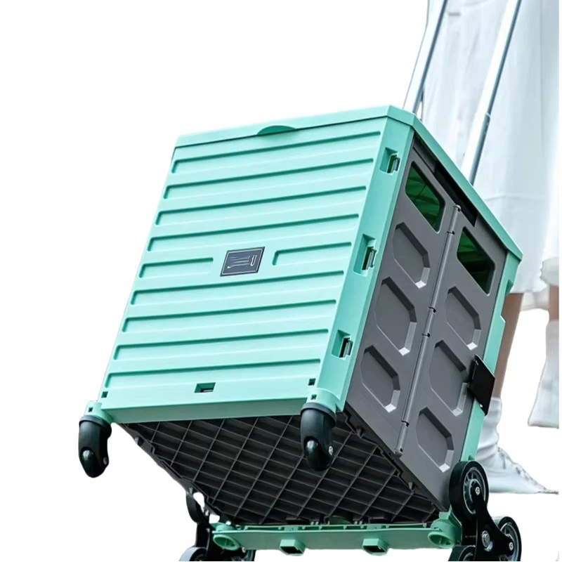 OEM Small Durable Plastic Portable Family Shopping Cart Foldable Tray with Stair Wheel OEM Customizable Hand Carts & Trolleys