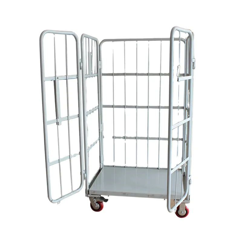 OEM Transport Heavy Duty Table Trolley steel Cage Trolley Cart Storage Roll Cage Container Shopping Trolleys Foldable CN JIA