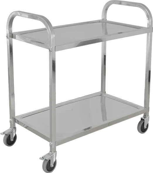 OEM Utility Cart Kitchen Trolley Serving Cart with Wheels Stainless Steel Food Trolley