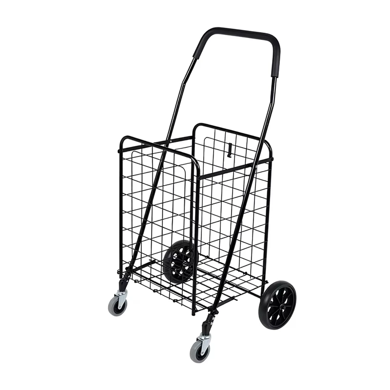OEMLarge Capacity Foldable Portable Grocery Cart Rotating Universal Wheels Household Iron Shopping Trolley Lightweight Cart Cart