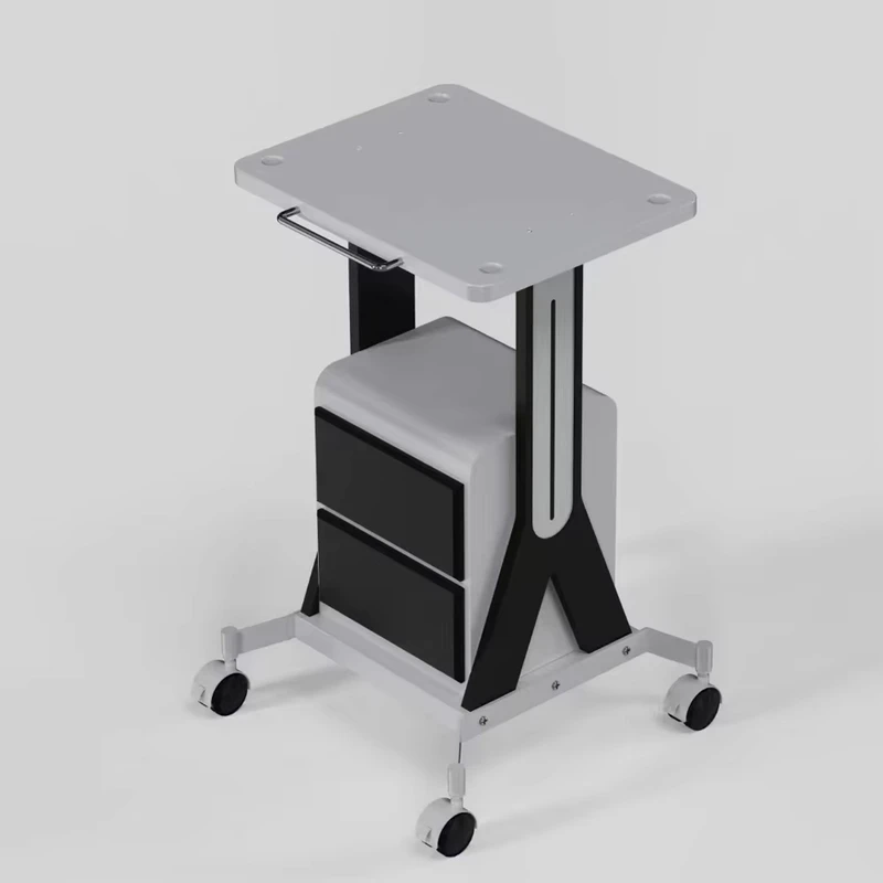 Oem Odm Customize Pure White Black Beauty Spa Salon Equipment Hardware Ironware Metal Trolley Carts With Drawers