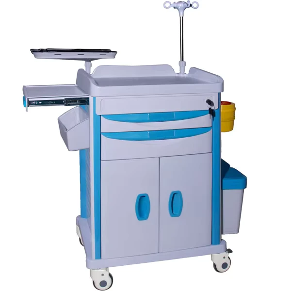 Operating Room Medical Emergency Trolley ABS Medical Trolley Hospital With Drawer Hospital Trolley