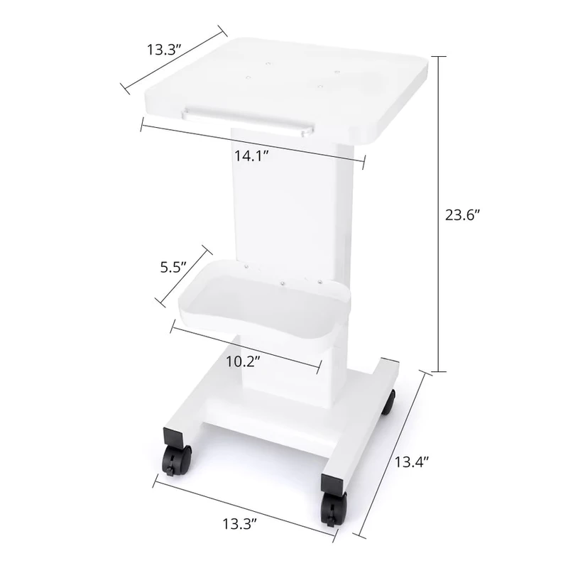 Orange Medical OT Trolley7 4 Wheel Heavy Duty Beauty Salon Trolley Cart for Body Shape Slimming Weight Loss Equipment