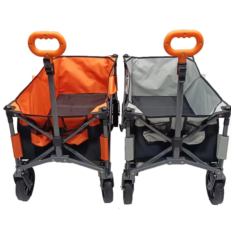 Outdoor Beach Camping Collapsible Utility Wagon 4 Wheel Garden Tool Folding All Terrain Hand Wagon Cart