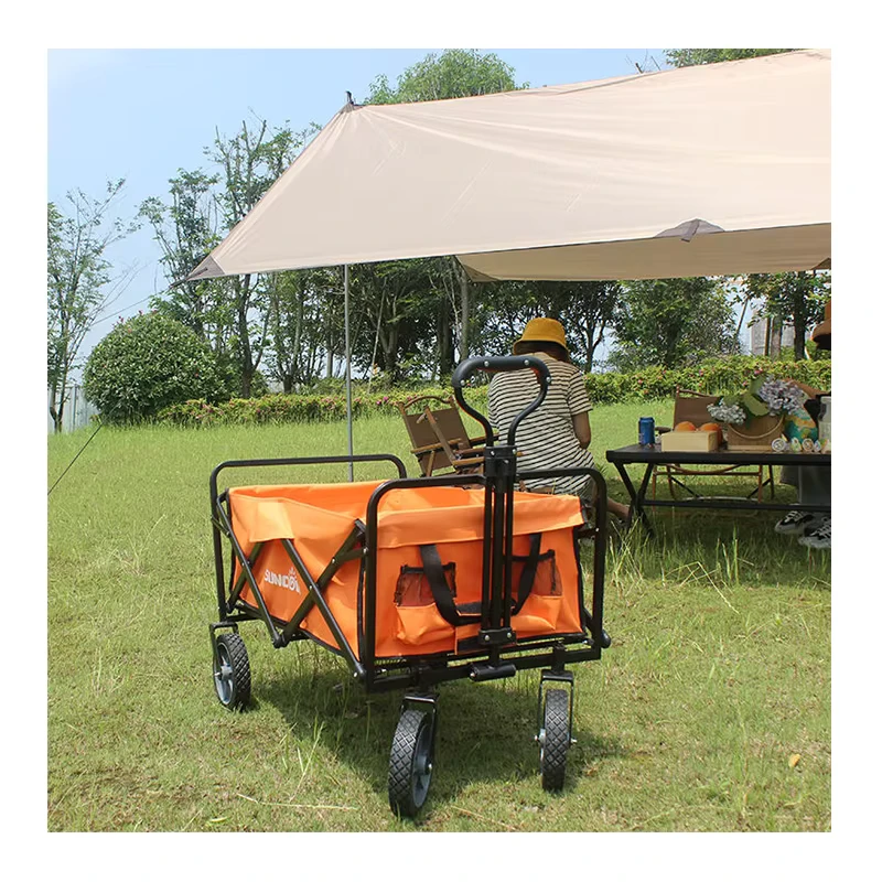 Outdoor Beach Camping Grassland Garden Folding Wagon Cart Trolley