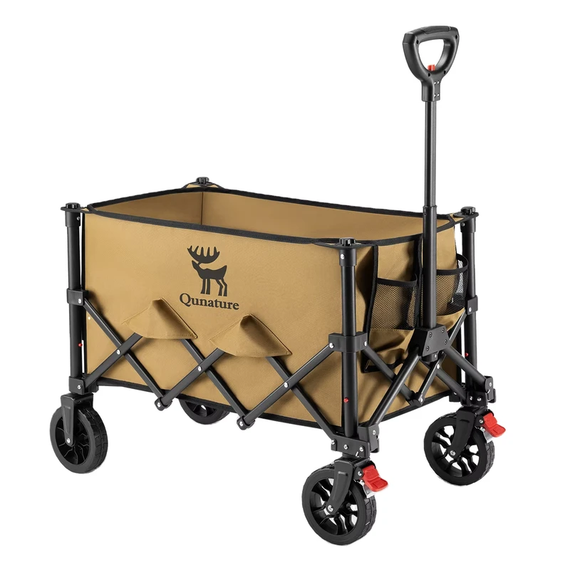 Outdoor Camp Folding Wagon Gatherable Picnic Camping Travel Stall Trolley