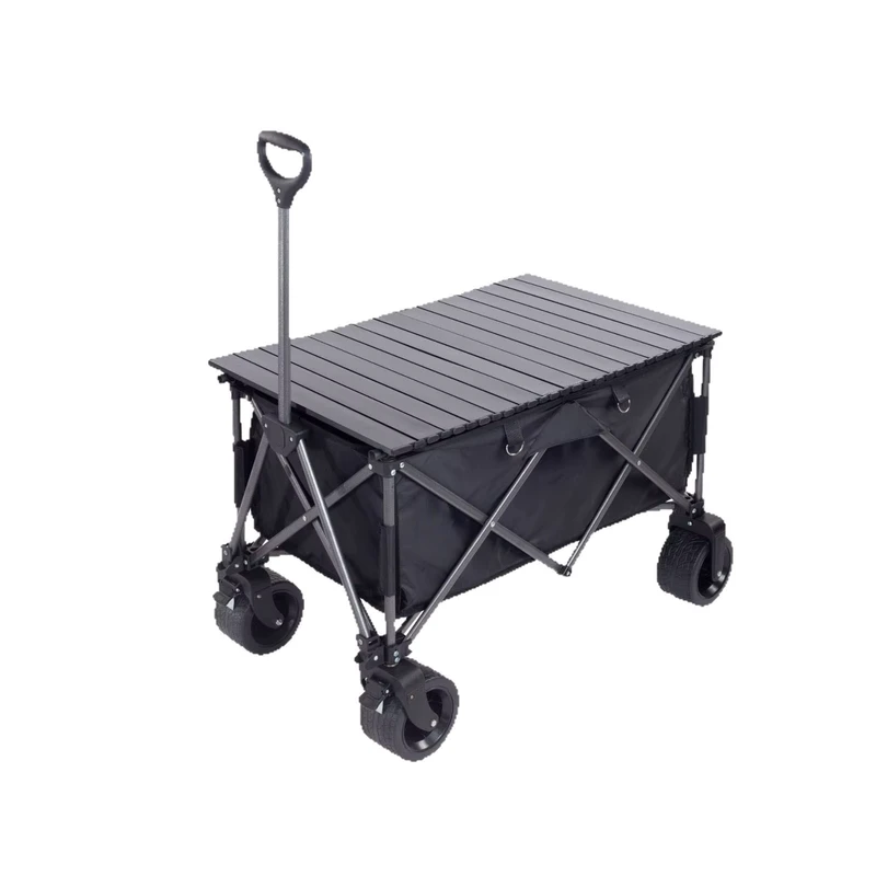 Outdoor Camping Car Children’s Foldable Off road Wheels Table Board Gathering Camp Trolley