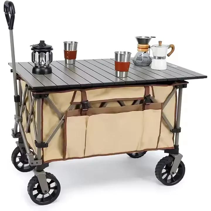 Outdoor Camping Cart Folding Wagon Fold Camp Trolley Cart