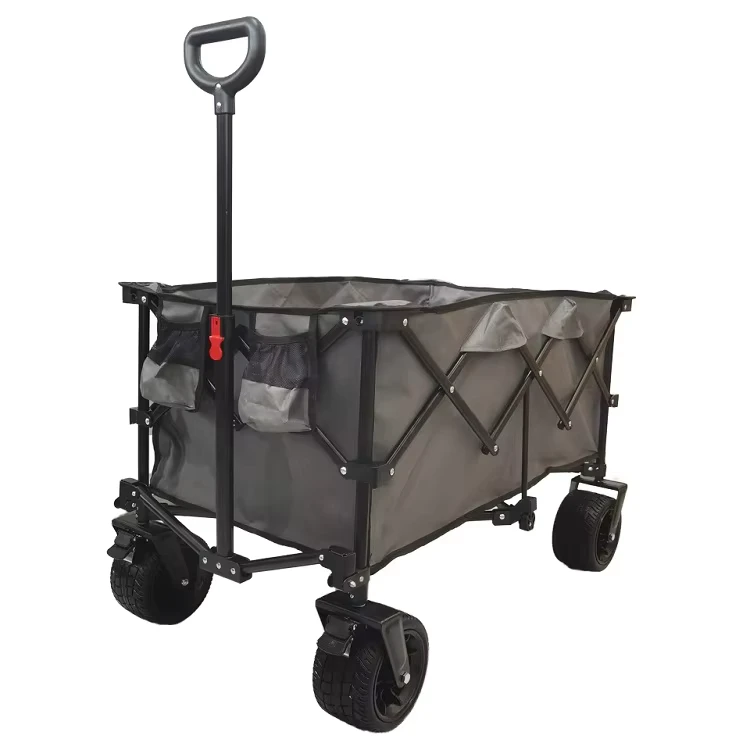Outdoor Camping Cart Larger 220L Folding Utility Beach Wagon Grocery Shopping Trolley