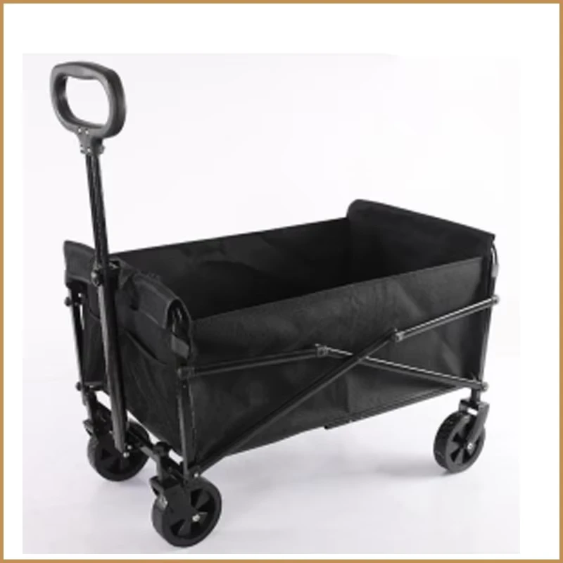 Outdoor Camping Collapsible Beach Foldable Wagon Trolley with Sturdy Steel Frame Wagon Stroller Camping Wagon Cart