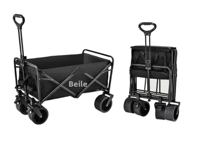 Outdoor Camping Foldable Aluminium Cart Full Metal Camp Trailer with 260KG Load Capacity