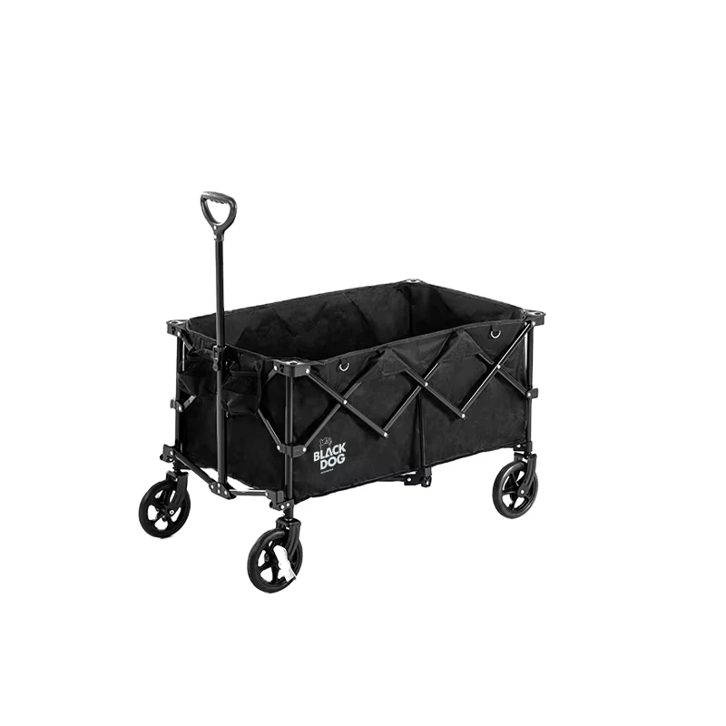 Outdoor Camping Narrow Wheeled Folding Cart Portable Camping Picnic