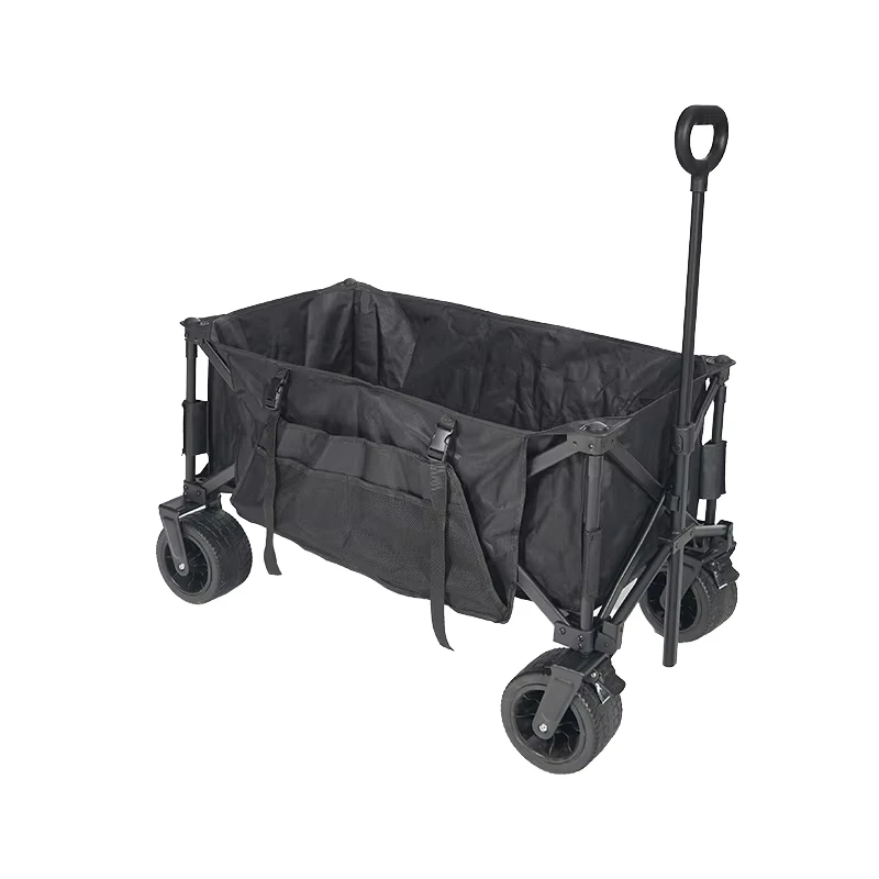 Outdoor Camping Trolley Cart with Customizable Colors Heavy Duty Foldable Utility Wagon for Camping Picnic Beach Shopping Travel