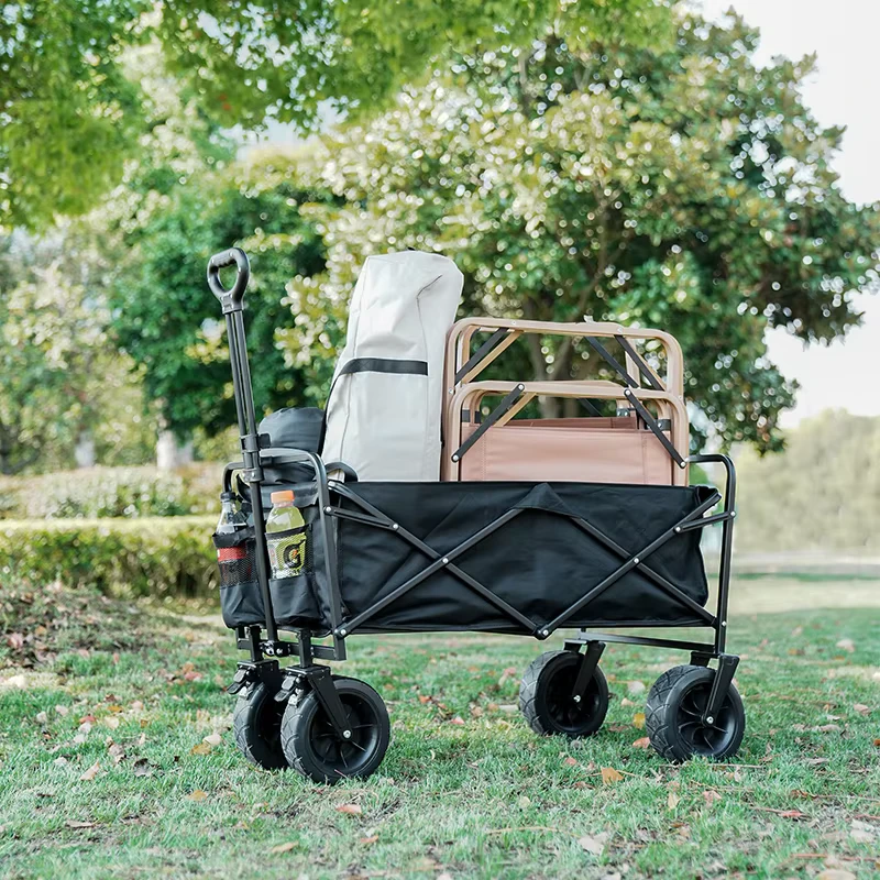 Outdoor Collapsible Garden Cart Folding Custom Wagon Trolley Shopping Camping Wagons Trolley