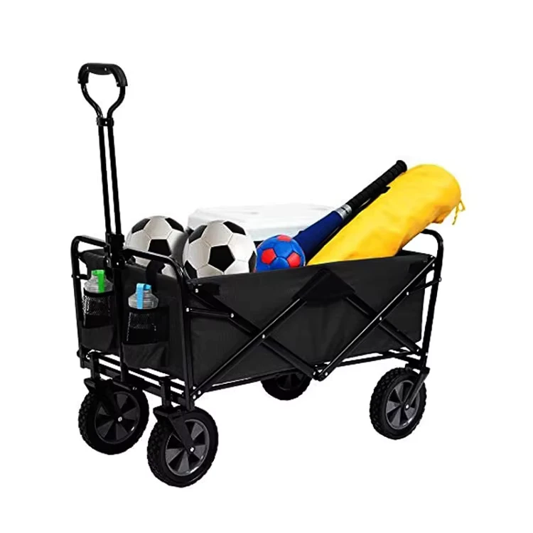 Outdoor Enclosed Aluminium Utility Wagon Garden Shopping Cart Beach Wagon with All Terrain Wheels