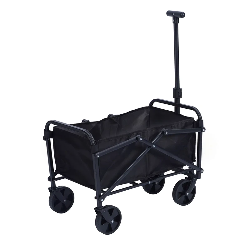 Outdoor Foldable Camping Car Large Capacity Camp Trolley Multi function Push pull Integrated Stall Picnic Off road Wheels
