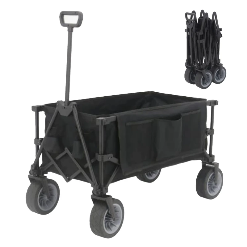 Outdoor Foldable Garden Trolley With Ergonomic Handle and Balanced Weight Distribution for Comfortable Pulling