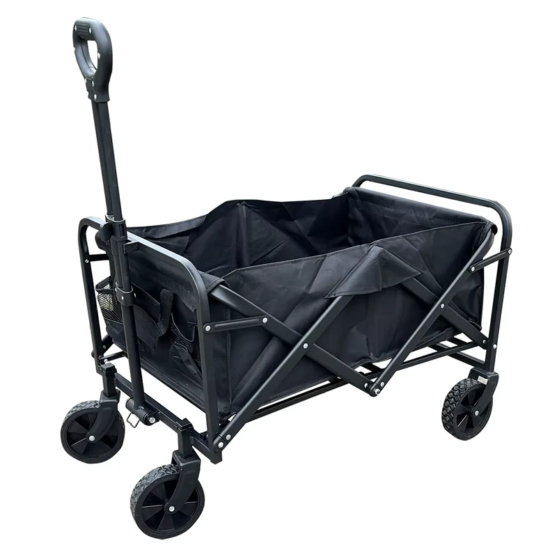 Outdoor Foldable Trolley Garden Wagon Cart Collapsible Folding Camping Wagon Stroller With Brake Wheel
