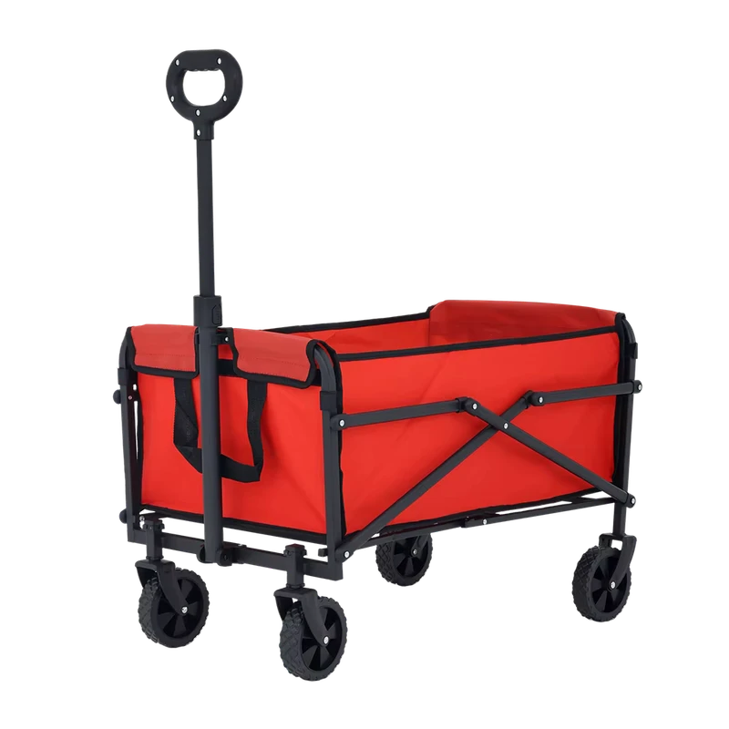 Outdoor Foldable Trolley for Leisure Shopping Camping Beach Hiking Party Camping Trolley Camping Wagon