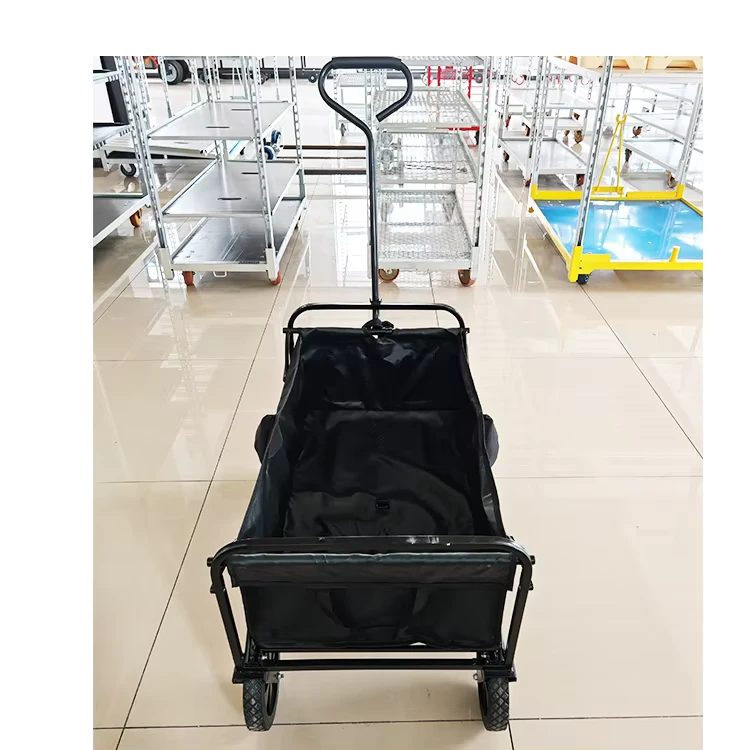Outdoor Folding Trolley 4 Wheels Camping Cart for Beach Camping Picnic Folding Wagon