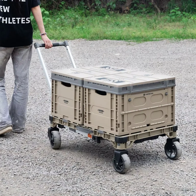 Outdoor Folding Utility Wagon Table Tactical Cart for Camping