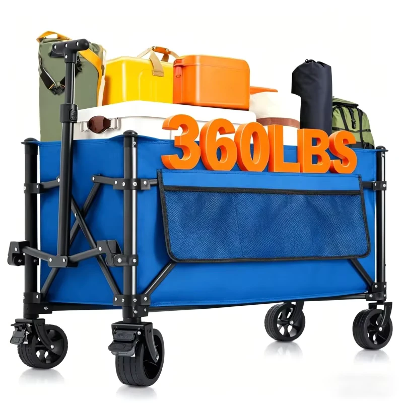 Outdoor Folding Wagon Cart Compact Design Heavy Load Trolley OEM ODM Acceptable