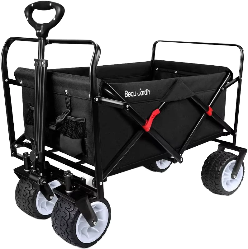 Outdoor Garden Beach Trolley Fishing Folding Camping Cart Wagon Portable Shopping Tour Hand Luggage Cart Trolleys