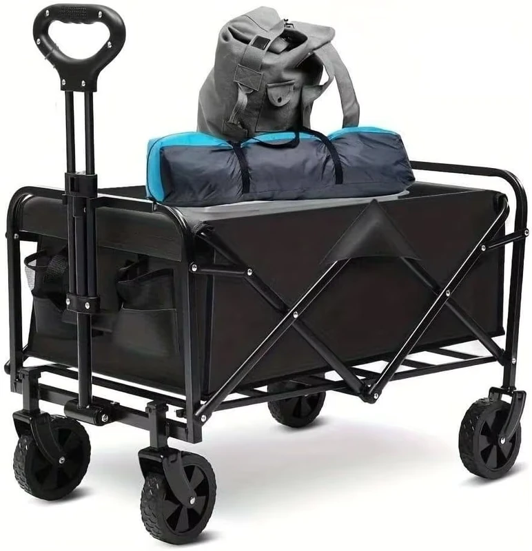 Outdoor Garden Beach Trolley Fishing Folding Camping Cart Wagon Portable Shopping Tour Hand Luggage Cart Trolleys