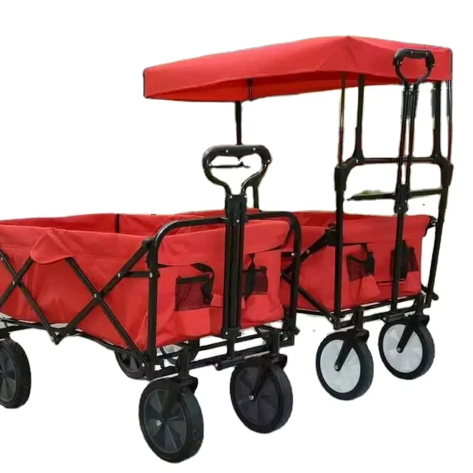 Outdoor Garden Multipurpose Micro Collapsible Foldable Utility Beach Trolley Cart Camping Folding Wagon