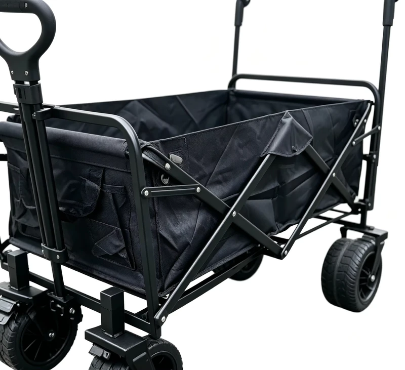 Outdoor Hike Garden Park Wagon Beach Cart Foldable Wagon Cart Trolley Garden Trail Collapsible Folding Utility Cart Wagon