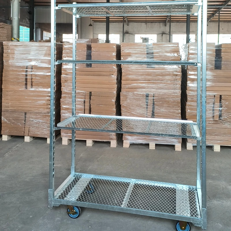 Outdoor Metal Flower Cart Wheels Favorable Price Rubber Trolley Cart for Shopping & Tools OEM Customization Supported