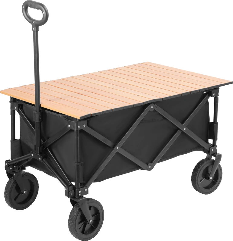 Outdoor Off road Camping Cart Foldable Four wheel Trolley Tabletop Picnic Trailer Campsite Cart