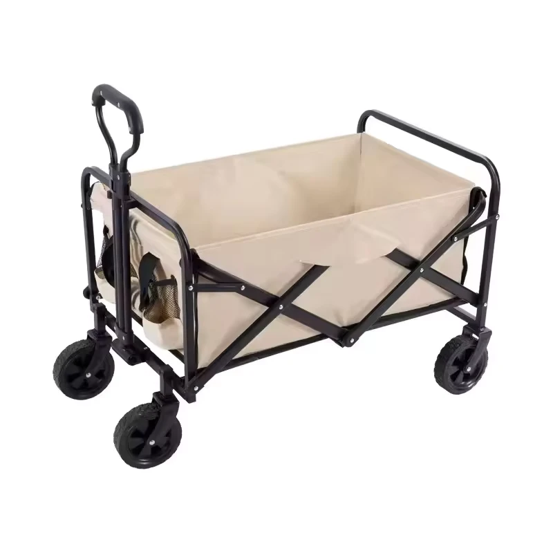 Outdoor Picnic Beach Camping Wagon Camping Cart Trolley Garden Trail Foldable Collapsible Folding Utility Wagon Troller
