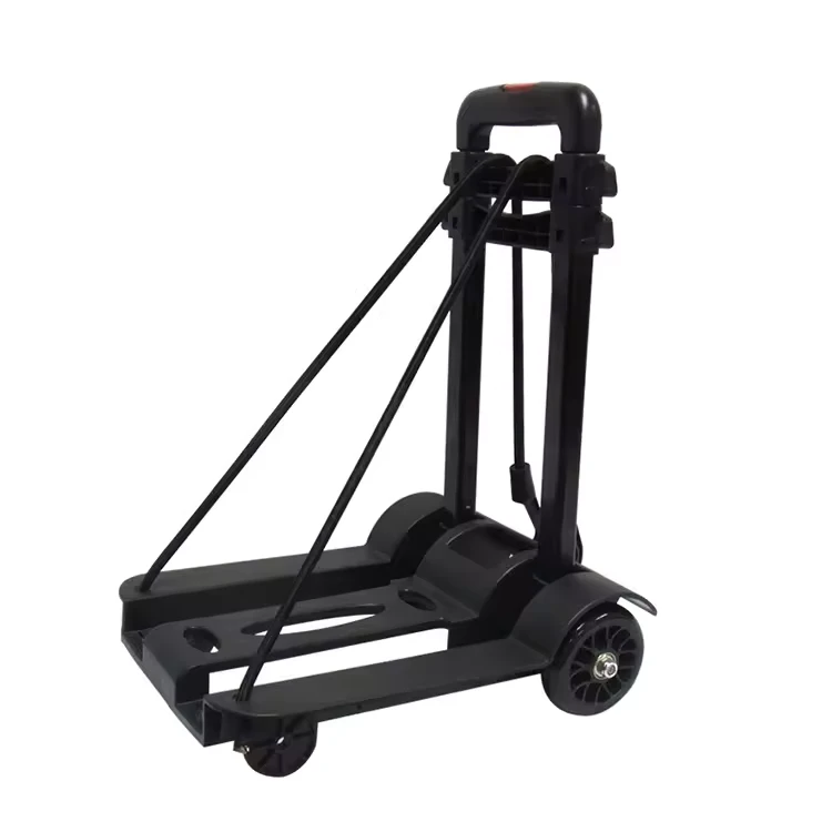 Outdoor Portable Adjustable Folding Hand Truck Foldable Airport Luggage Carts Folding Shopping Trolley