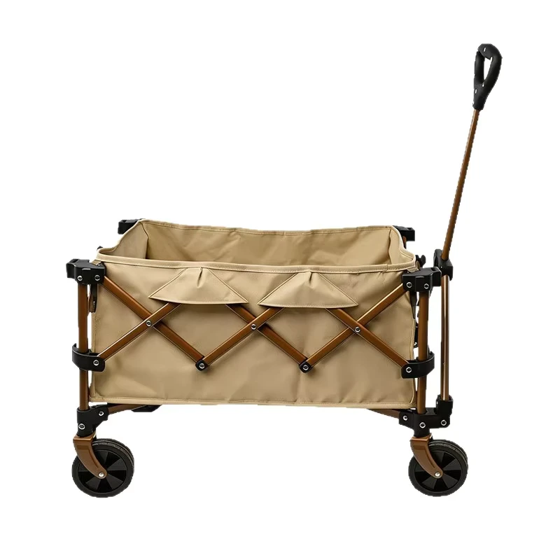 Outdoor Portable Foldable Cart Compact Mini Camp Trailer Night market Stall Pull car Camping Anti static Wheels High carbon