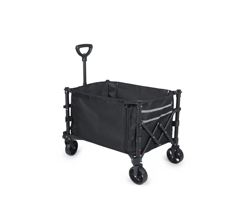 Outdoor Tool Beach Wagon 120L Camping Folding Wagon Trolley with Side Opening Bag